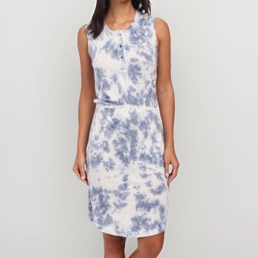 Calvin Klein Jeans Blue and White Midi Dress